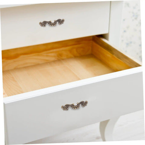 White dresser with Vintage Zinc Alloy Cabinet Pull Handles 56x17mm 20pcs Mini Drawer Knobs For DIY Jewelry Storage Hardware Retro Cabinet Handles Easy To Install Rustic Dresser Pulls Perfect For Kitchens Bathrooms Dressers And Craft Projects