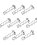 Single Hole Clevis Pins 5mm By 20mm Flat Head 304 Stainless Steel Link Hinge Pin 10 Pieces, angled view