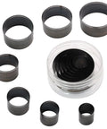Leather Circle Cutter Tool Set With 7 Sizes 20mm To 50mm High Carbon Steel Hole Punch displayed with transparent case