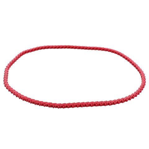 Power Twist V Belt Beefy Five Feet Long And Half Inch Wide Adjustable Link Belt Type A for lathes, red polyurethane composite build
