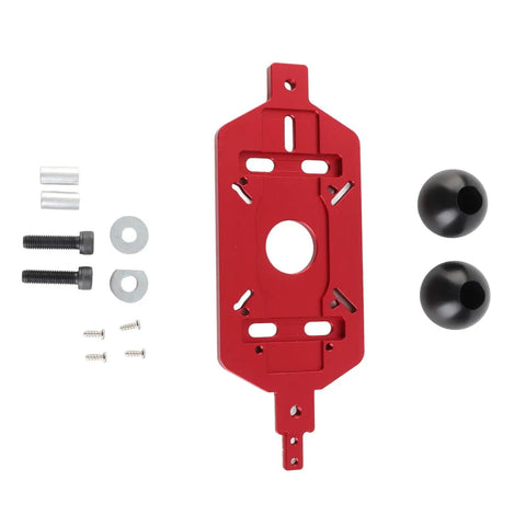 Knockout Universal Router Base Plate With Dual Handle Heavy Duty Aluminum Alloy Template Guide for precise wood trimming and milling.