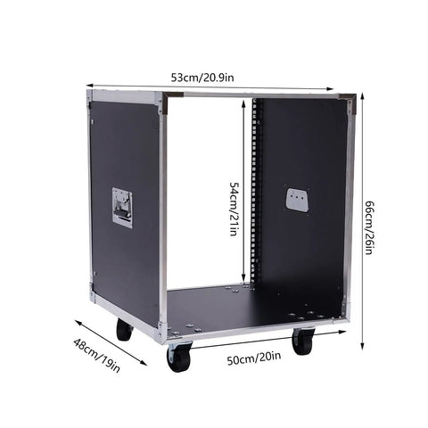 12U Heavy Duty Portable AV Rack With Smooth Operator Rolling Locking Casters And Badass Metal Cabinet For Indoor KTV Studios And Conference Rooms Built Different To Handle Every Setup You Dream Up