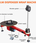 Pro Grade Electric Stretch Wrap Dispenser With Fast Motor For Quick Pallet Wrapping and Warehouse Packing Efficiency Built Like A Tank For Daily Shipping Duties Smooth Operator Design with 40cm turntable.