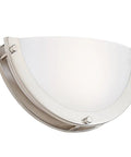 12 Inch Dimmable LED Wall Sconce With Adjustable 3000K 4000K 5000K Color Temperature, CRI 90 High Color Rendering, ETL Listed Half Moon Brushed Nickel Wall Light Fixture