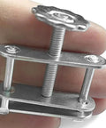 Close-up of adjustable swivel screw featuring Flow Control Pipe Clamps 4 Pack Water Stop Clips for Hoses and Lab Tubing.