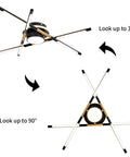 Dope Ten Head Modern LED Ceiling Light With Recessed Mount 4000K Warm White Black And Gold Finish adjustable angles