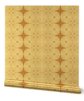 Premium Modern Brown Geometric Gold Metallic Wallpaper With A Hella Chic Fibrous Texture And Fire Resistant Eco Finish For Top Tier Indoor Home Decor Refresh, featuring a gold star pattern.