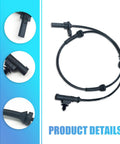 Pro Level Rear Left Wheel Speed Sensor For Anti Lock Brake Systems Direct Bolt On Replacement 3630050U2010 Fits Heyue Models cables and connectors.