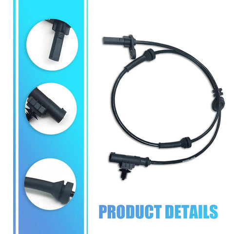 Pro Level Rear Left Wheel Speed Sensor For Anti Lock Brake Systems Direct Bolt On Replacement 3630050U2010 Fits Heyue Models cables and connectors.