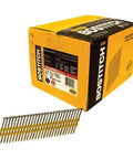Box of Bostitch Round Head Plastic Collated Ring-Shank Framing Nails, 2-3/8 Inch Length By.113 Inch Diameter, Hot-Dipped Finish