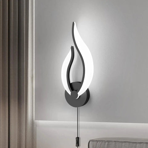 Two In One Install Plug In Wall Sconces Set Of 2 Modern Bedroom Bedside Lamps Industrial Style With On Off Switch Cord 5500K 10W LED Wall Light
