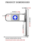 Rock Solid Stainless Steel Two Way Swing Gate With Smooth Operator Action Built Like A Tank For Busy Warehouses Or Driveways Hella Durable 180 Degree Pivot Post Mount Ready dimensions and specifications image