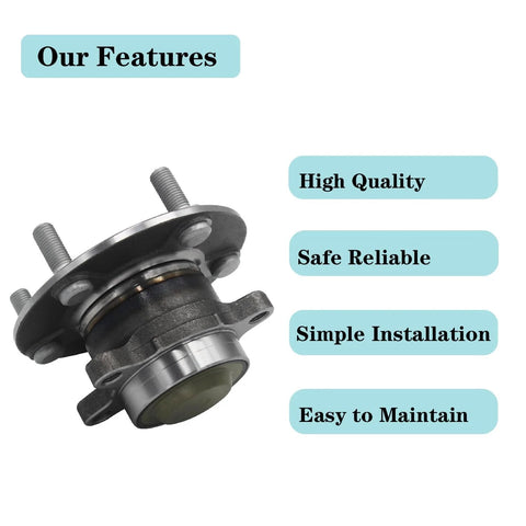Rear Wheel Bearing and Hub Assembly 512570 Fits Honda Civic 2016 2021 and Insight 2019 2022 OEM Quality Wheel Hub Replacement