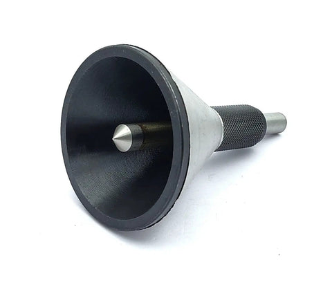 Pro Grade En31 Alloy Steel Bell Punch And Center Punch Set For Spot On Round Bar Centering, 52mm size, showing tapered design.