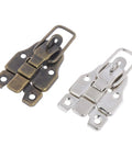 Two Pack Key Hasp Lock Set For Jewelry Boxes And Small Chests, Heavy Duty Iron Toggle Latch Buckle, Antique Metal Style