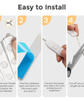 LED Vanity Lights for Mirror Hollywood Style Strip installation steps with adjustable color control and USB power