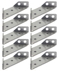 Heavy Duty Corner Braces Pack Of 10 Trapezoid Stainless Steel Angle Brackets With Pre Drilled Countersunk Holes in grid layout