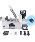 Resfirme 100W Semi-Automatic Round Labeling Machine For Jars And Bottles With High Speed 20-40 Pcs Per Min, stainless steel body and motor.