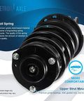Close-up of front strut with coil spring from Front Steering Knuckles Kit With Wheel Hub Bearings And Front Struts With Coil Springs For Toyota Camry 2007 2008 2009 2.4L Replacement Ready To Install