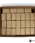 Box of Heavy Duty Weld On Hinges For Doors And Gates, 5mm Thick Steel With Detachable Pin, showing 50 pieces in packaging
