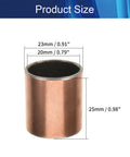 Premium Heavy Duty 20X23X25Mm Oilless Sleeve Bearing Straight Up Smooth Operator Sintered Bronze Plain Bushing dimensions