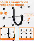 Extra Thick 220 Piece Pegboard Organizer Kit With Heavy Duty Black Pegboard Hooks Bins And Peg Lock For Garage Wall Mounts close-up