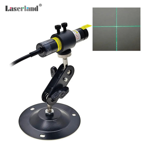 Green Cross Laser Alignment Light For Heat Press And Screen Printing, Focusable And Adjustable Line Width, 16mm Diameter Barrel