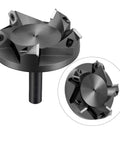Spoilboard Surfacing Router Bit With Half Inch Shank Three And One Quarter Inch Cutting Diameter Five Wing Carbide Inserts