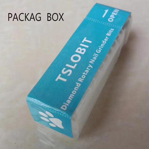 Packaging of Diamond Dog Nail Grinder Bits Attachment One Eighth Inch Diamond Wheel For Rotary Tool Pet Nail Care Large Size B