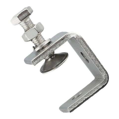 Heavy Duty Stainless Steel C Clamps For Woodworking And Welding Projects, Secure Grip 16-25mm Jaw Close-Up Detail