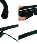 Self Closing Cable Sleeve For Flexible Cable Management In Your Desk Setup At Desks, PCs, TVs And More, heat fire UV resistant