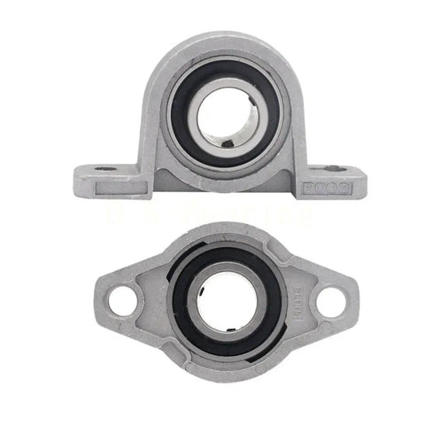 Heavy Duty Spherical Roller Bearing Shaft Support With Zinc Alloy For Mounted Pillow Block Housing Fits KFL001 KFL000 12mm, two views