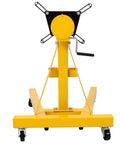 Tough As Nails 1500 LB Engine Hoist Stand Featuring Geared 360 Degree Swivel Head and Smooth Six Wheel Mobility Base front view.