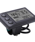 LCD Display For Electric Bikes S866 Ebike Panel 24V 36V 48V With Waterproof Plug on handlebar mount, speed metrics shown.