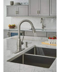 Noell Single Handle Pull Down Sprayer Kitchen Faucet With Reflex Tech And Built In Soap Dispenser in Spot Resist Stainless