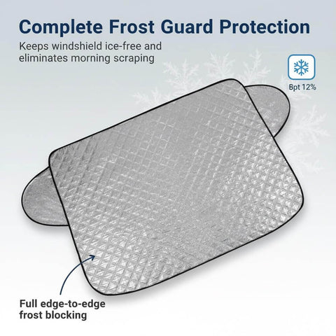 Magnetic Car Snow Cover For Windshield Shield Ice And Snow Auto Protector with full frost guard protection on display