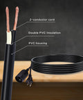 Close-up of Two Pack Fifteen Foot Hanging Light Cord Kit with inline on off switch for pendant lamps E26 E27 socket black