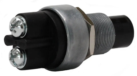 Heavy Duty Push Button Start Switch With Neoprene Cap Momentary Action 60 Amps At 12 Volts Five Eighths Inch Mount Hole Flush Terminal Screws