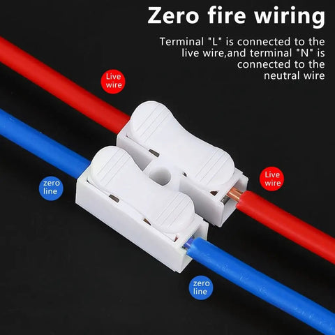 High Conductivity Quick Connect Terminal Block No Tools Needed For Instant Cable Wiring Heat Resistant Spring Clamp Terminal