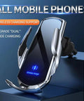 Slick Wireless Car Charger Mount With Tight Anti Shake Grip And Road Ready Fast Charging For Secure Phone Holder On Dashboard Or Air Vent Clip For Chevy Volt Bolt Ev Euv And Blazer, showing dual mode charging support.