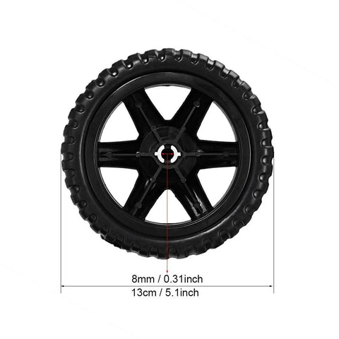 2 Pack 5 Inch Shopping Cart Replacement Wheels Rubber Foaming Black Durable Wheel Set For Carts With Quiet Rolling