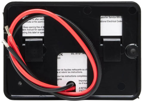 Back view of 12V LP Gas Alarm Propane Detector For Home And RV Use No Fuss Direct Wired Safety Monitor Model 20441PBL