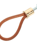 Old School Vintage Rope Cabinet Pull Handle Gold Tone for Small Drawers and Doors with leather loop and metal fitting