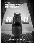 Lightweight Men S C130 Cart Golf Bag Featuring 14 Way Club Dividers And Slick Pocket Layout Built Smooth For Fast Pace Rounds Hella Easy To Pack And Zip Up All Day Long On Course, showing 11 pockets.