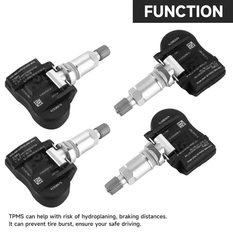 315MHz TPMS Sensor Set of 4 for Mitsubishi Outlander Lancer i-MiEV and Outlander Sport Tire Pressure Monitoring System Replacement Part 4250B975 Direct Fit OE Replacement