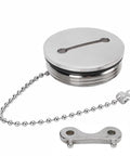 2 Inch Boat Fuel Tank Cap With Key, 316 Stainless Steel Polished Deck Fill Cap, rustproof marine hardware with chain and key