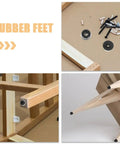 30 Pack Rubber Furniture Feet Pads For Chairs Tables Cutting Boards And More assembled on wooden furniture leg