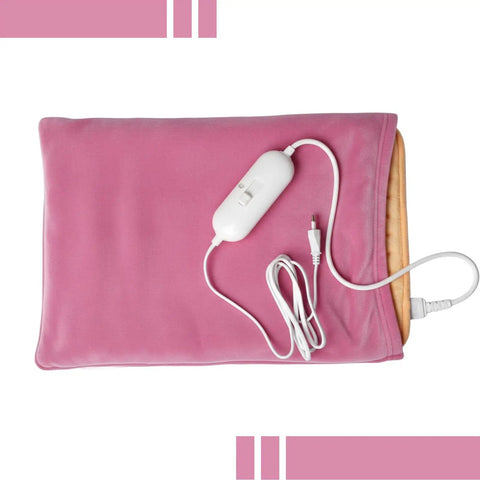 Top Shelf Peach Pink Flannel Heating Pad Replacement Cover For 12X24 Inch Electric Heat Packs, includes control cord.