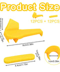 12 Sets Tire Machine Rim Protectors With Duck Head Plastic Inserts And Wheel Side Guards For Mounting And Demounting Wheels Durable Nylon Tire Changer Tool Kit For Cars And Motorcycles, yellow nylon, 4.4x1x1 cm