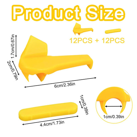 12 Sets Tire Machine Rim Protectors With Duck Head Plastic Inserts And Wheel Side Guards For Mounting And Demounting Wheels Durable Nylon Tire Changer Tool Kit For Cars And Motorcycles, yellow nylon, 4.4x1x1 cm